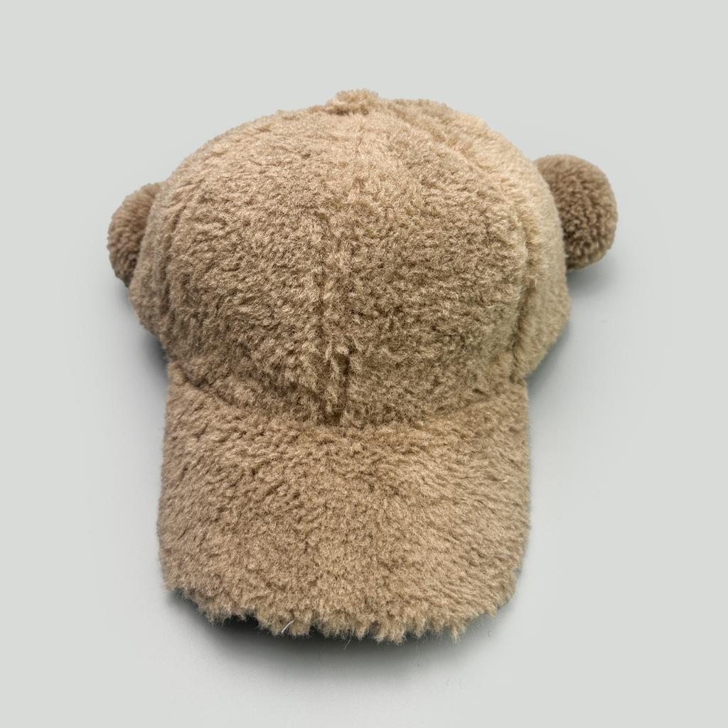 Autumn And Winter Cute Plush Ears Baseball Cap Men And Women Warm Simple Cartoon Casual Cap
