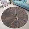 Farmhouse Rustic Tree Rings Rustic Area Rug Round Circle Carpet Livingroom Bedroom Floor Mats for Bathroom Modern Home Decor
