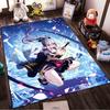"Anime Girl Pattern Carpet with Fantasy Design and Blue Background" Suitable for use as an anti-slip for living room bedroom sofas