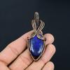 Lapis Lazuli Kamień Szlachetny Ręcznie Robiony Czysty Drut Miedziany Oprawiony Biżuteria Wisiorek Dla Kobiet