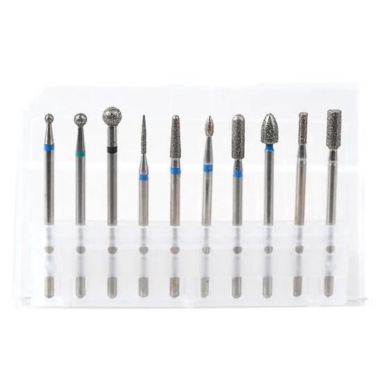 10Pcs/Set Universal Nail Grinding Head High Quality Sharp Lightweight Tungsten Manicure Grinding Heads Kit for Salon