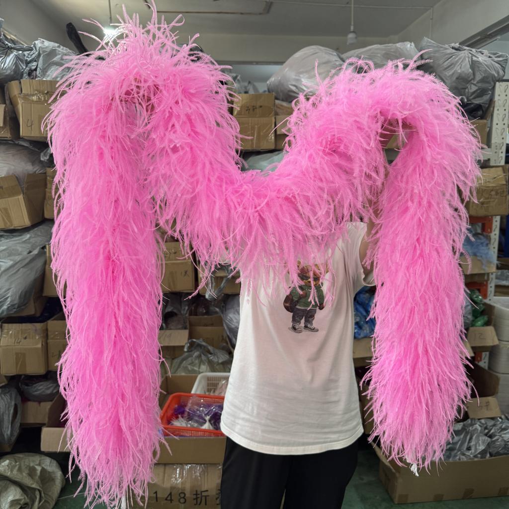 DIY 2 Meter Flauschige Straußenfeder-Boa 1-lagig bis 20-lagig Dick Schal aus hochwertigen Federn zur Dekoration von Brautkleidern Individuell anpassbarer DIY-Schal