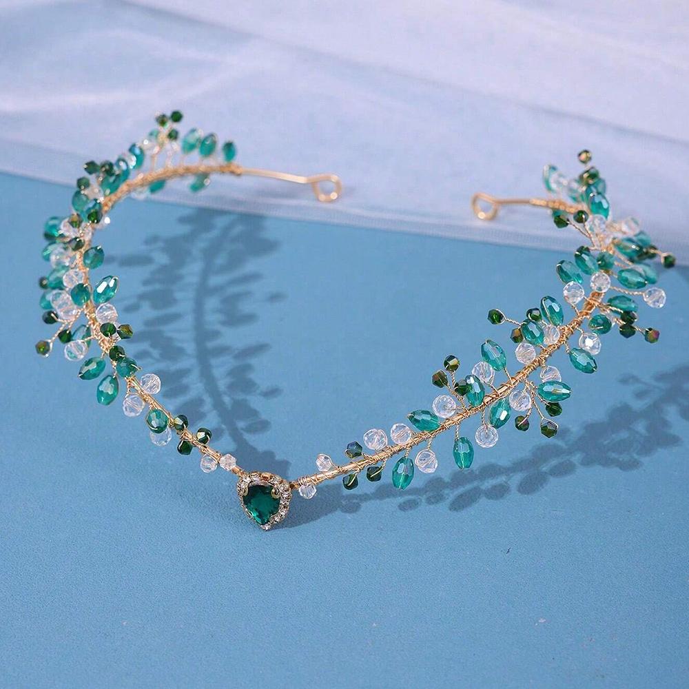 Forest Woodland Fairy Flower Leaf Crowns Handmade Fairycore Elvens Hair Jewelry  for Women