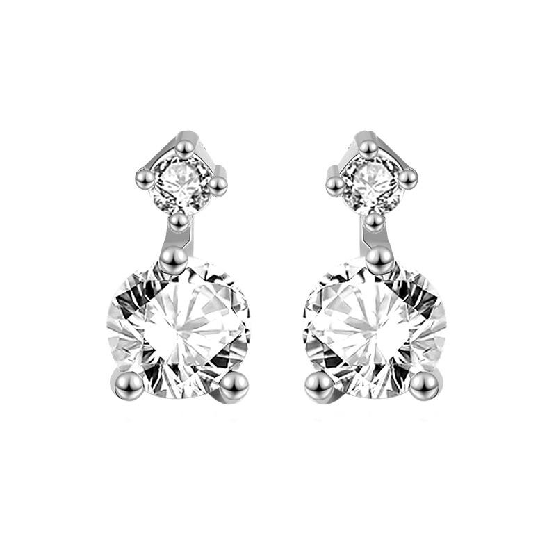 

HuiSept Earrings S925 Silver Jewelry with Zircon Gemstone Drop Earrings Accessories for Women Wedding Party Gifts Wholesale серебряный