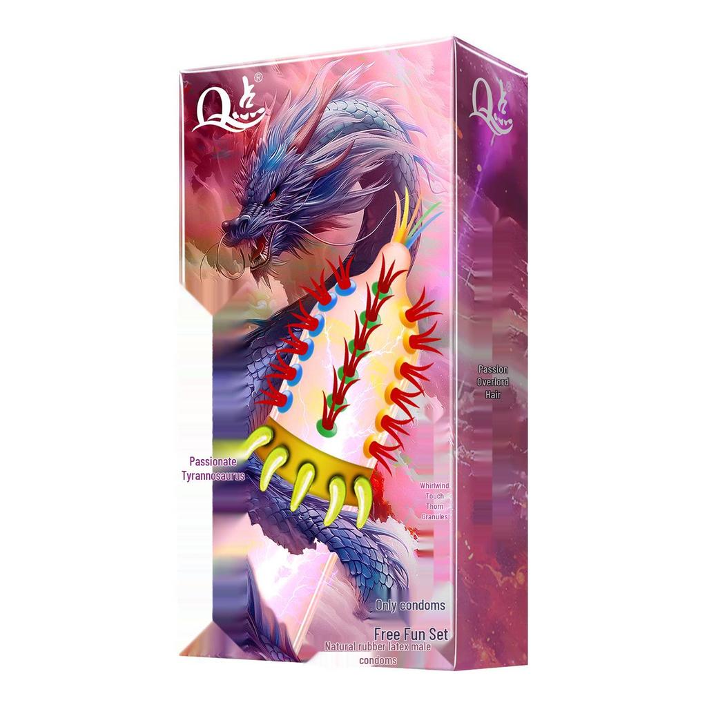 Q-point Critical Fangs Delay Condoms - Jumbo Size, Long-lasting, Adult Couple Sexual Health