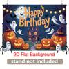 Party Backdrop Halloween Spooky Haunted House Jack Lanterns Photo Background Decor Birthday Party Decor