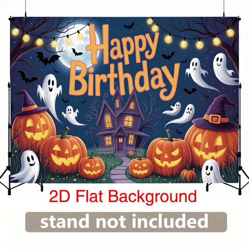 Party Backdrop Halloween Spooky Haunted House Jack Lanterns Photo Background Decor Birthday Party Decor