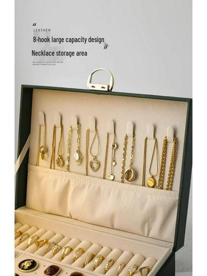 Luxury Multi-layer Jewelry Storage Box for Necklaces & Earrings - Large Capacity Organizer