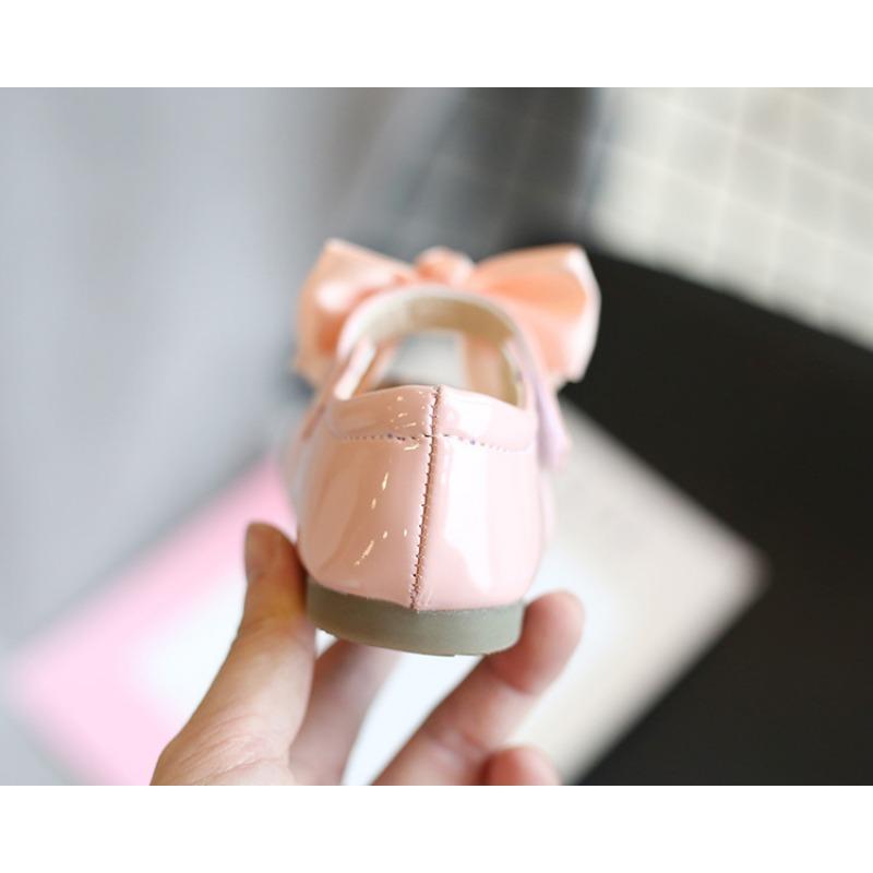 Dziecięce Cukierkowe Kolory Małe Buty Miękkie Podeszwy Wiosna Nowa Wersja Koreańska Duża Kokarda Małe Dziecko Księżniczka Buty Buty