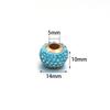 10pcs/lot 14mm Shambhala Rhinestone Beads Colorful Big Hole Loose Spacer Beads For DIY Charms Bracelet Necklace Jewelry Supplies