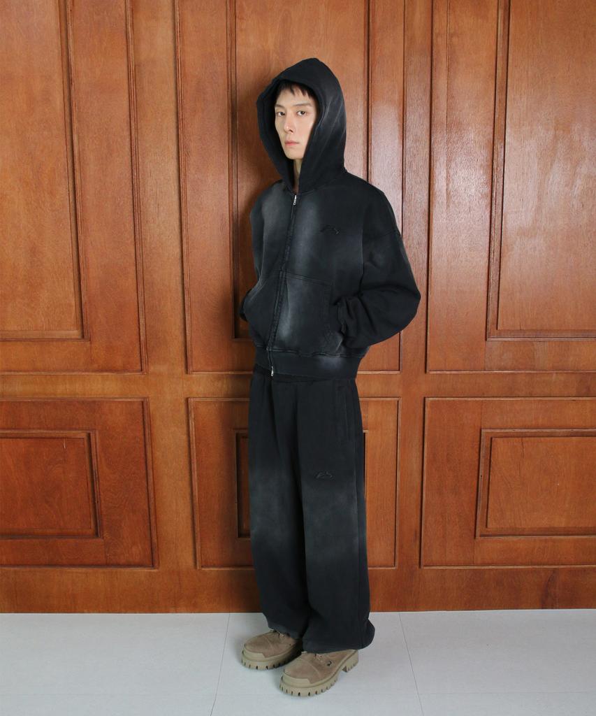 Forcesensitive Force Washed Hoodie Zip-Up Cropfit Bk