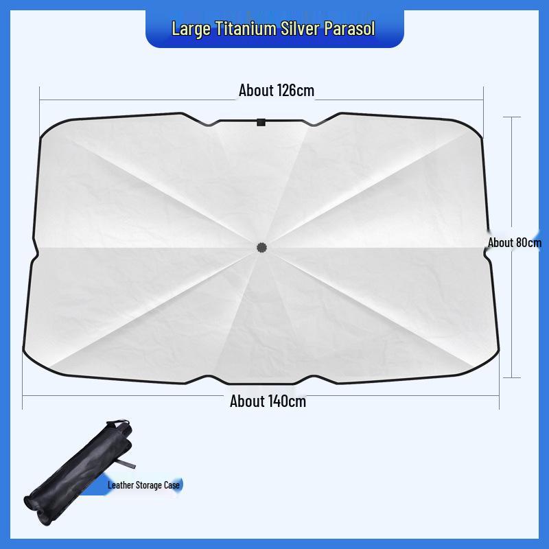 Retractable Car Windshield Sunshade: Folding Sun Protection & Heat Insulation.