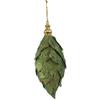 Icicle Pendant, Green, with Glitter, 14 Cm