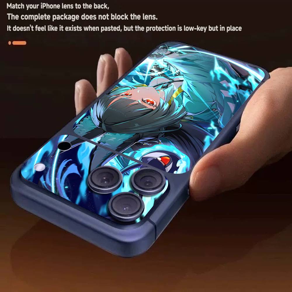 Hoshimi Miyabi ZZZ Back Protective Decal Skin Wrap Sticker for iPhone 17 Pro 17 Pro Max