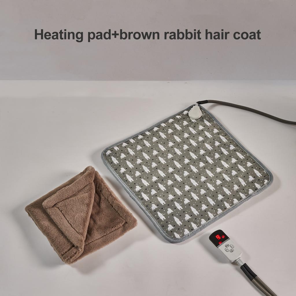 Pet Electric Blanket Water Resistant 9 Mode Temperature Adjustment Chew Resistant Pet Heating Pad