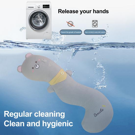 Long Body Pillow Ergonomic Curve Pillow Cute Side Sleeping Support Soft Animal Shapes Plush Doll for Kids Adult