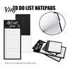 Family Message Notes Magnetic List Notepad, Thick Paper Tear-off Checklist Planner, Black Bordered Retro Small Pad Design Task Organizer for