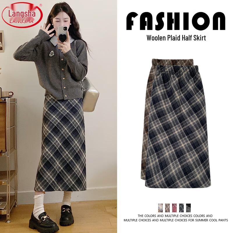 

Women s Winter High-Waisted A-Line Midi Skirt M