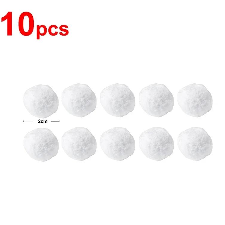 Snow Ball White Fur Pompom Toy Balls Children Kids Playing Toys Winter Outdoor Frolic Snowballs Christmas Xmas Tree Decoration