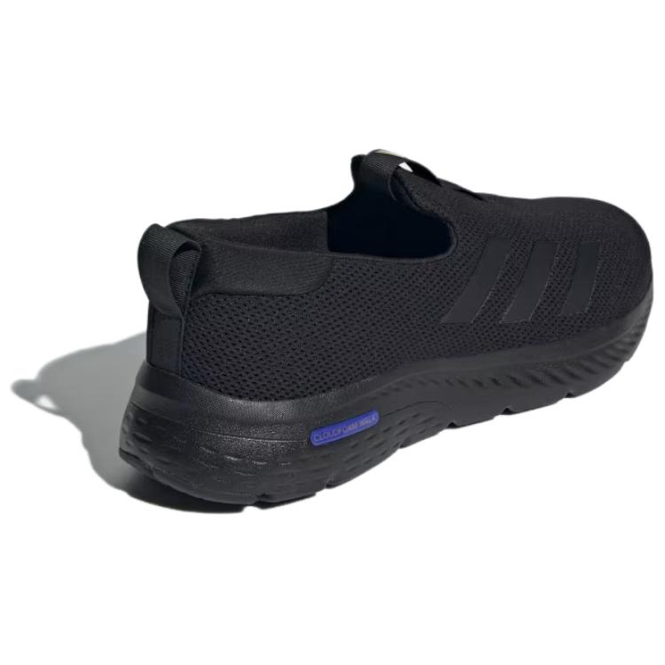 Adidas Cloudfoam Fabric Mesh Minimalist Versatile Non-Slip Low-Top Lifestyle Shoes Men Sneakers Black ID6510