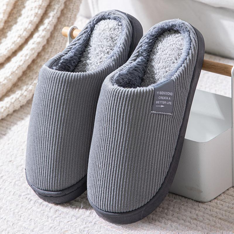 

Домашние тапочки, Теплые хлопковые тапочки для дома, Нескользящие хлопковые тапочки 36-37 серый