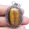 Pendant Tiger's Eye Gemstone Gift For Her Silver Jewelry 2"