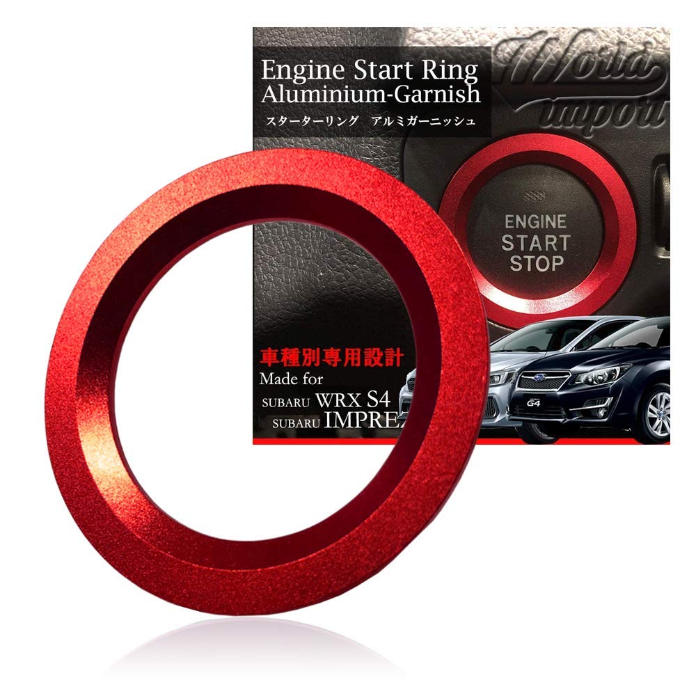 

ALWIP SUBARU Impreza WRX S4 [Специальный дизайн для автомобилей] Кольцо стартера Алюминиевая накладка (красный) красный