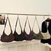 Grid Nylon Shoulder Bag Multiple Pockets Hobo Bag Sweet Bow Crossbody Bag  Girls