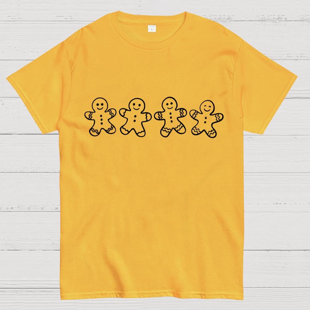Christmas Gingerbread Cookies Cotton Summer Casual Cool Loose T-Shirt