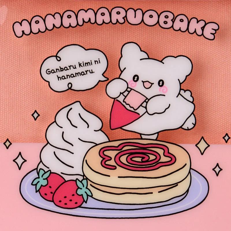 Sanrio HANAMARUOBAKE Flat pouch Pink (Pastel Sweets Pop) Japan NEW