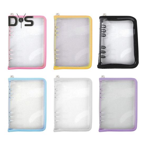 Organizer na naklejki Przezroczysty, zamykany na suwak, A5/A6, uchwyt do przechowywania naklejek, wielokrotnego użytku, album, kolekcja naklejek, książka dla dorosłych