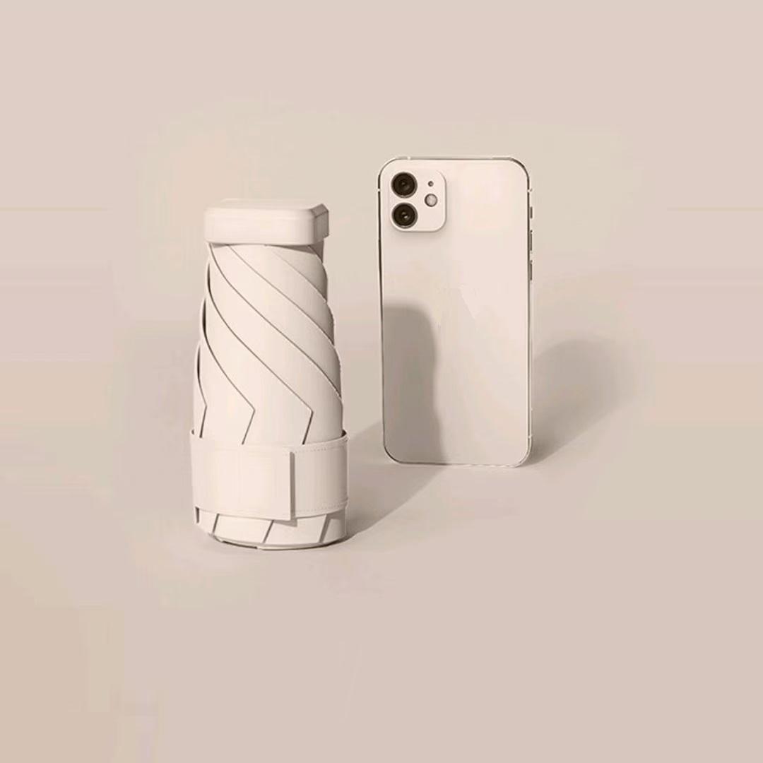 

225 г Сверхлегкий 6-слойный дорожный зонт, UPF50+ с черным покрытием, компактный ветрозащитный зонт для защиты от солнца и дождя в любую погоду