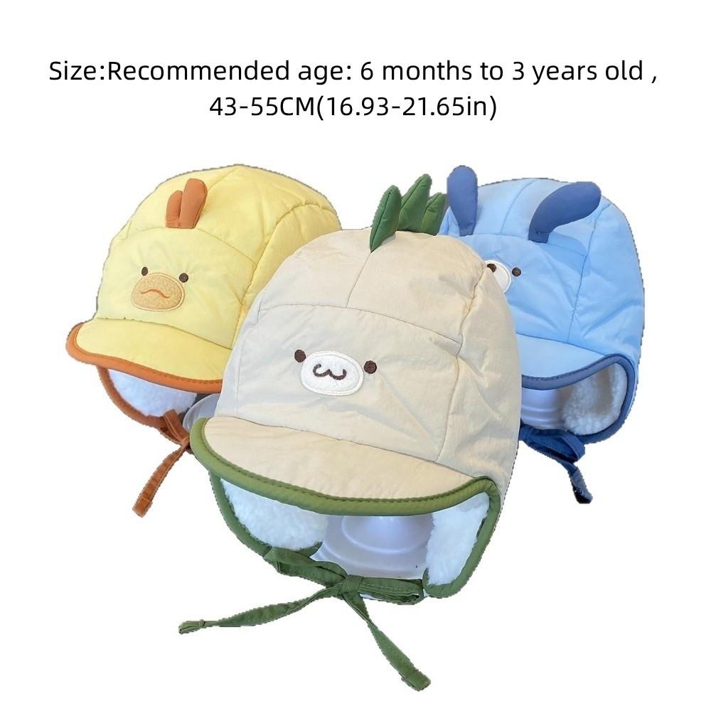 Thickened Children Winter Hat Plush Animal Newborn Beanie New Pullover Cap For Boys