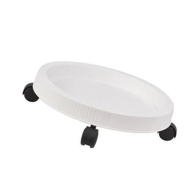 Vertical Flowerpot Tray Good Friction Stand Plastic Planting Pot Tray Lightweight Pallet with Four Matching Wheels Outdoor Home