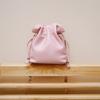 Women Crossbody Bag New Genuine Leather Drawstring Cloud Phone Bag Fashion Versatile Bucket Pouch Shoulder Handbag