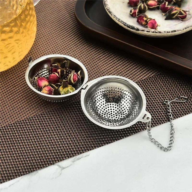 Stainless Steel Tea Infuser Tea Leaves Spice Seasoning Ball Strainer Teapot Fine Mesh Coffee Filter Teaware Kitchen Accessories
