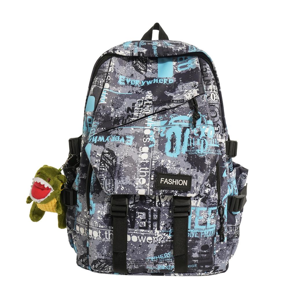 Zaino Scolastico Nuovo Zaino da Uomo ins alla Moda Cool Grande Capacità Zaino con Graffiti da Uomo Casual Studente Universitario Zaino Scolastico Studente Scuola Media Maschio