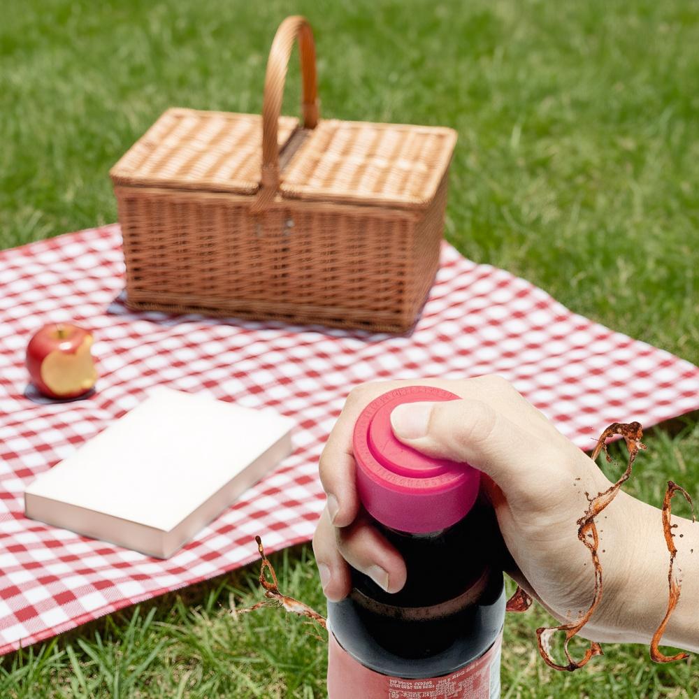 2pcs/Set Inflatable Air Tight Carbonation Keeper Soda Cap Drink Sealer Beverage Saver Bottle Stopper