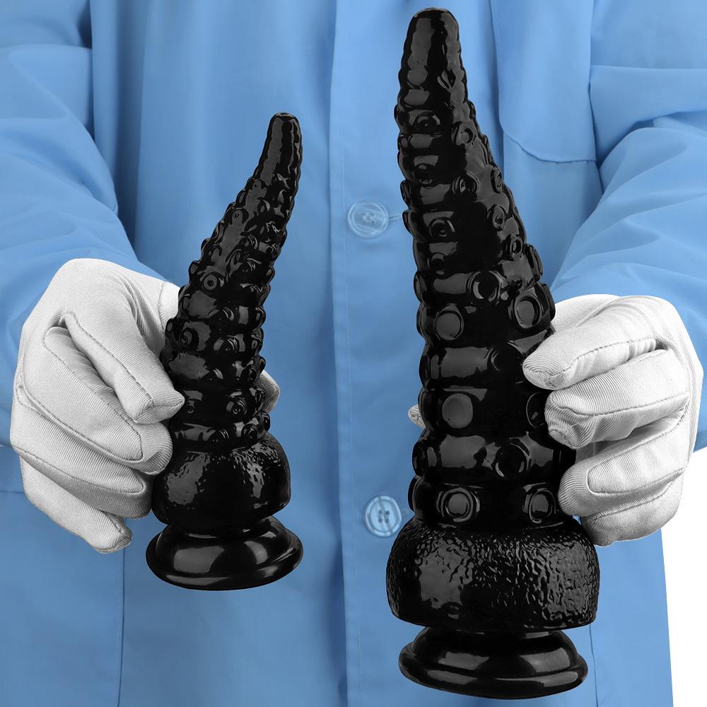 Black PVC Dildo Penis with Suction Cup Butt Plug Fisting Sex Toy Strap On Cock Big Dick Realistic Cock