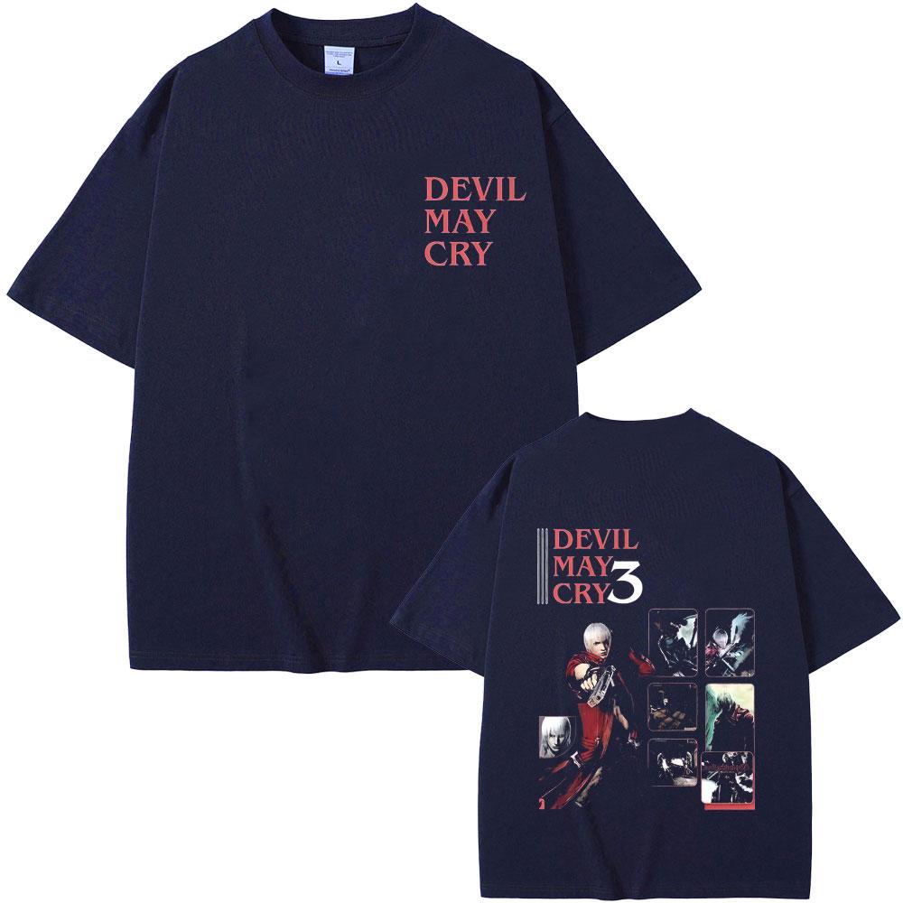 Game Devil May Cry Dante T-shirt Men Women Gothic Punk Oversized Crewneck T Shirts Male Fashion Casual Soft Cotton Short Sleeve