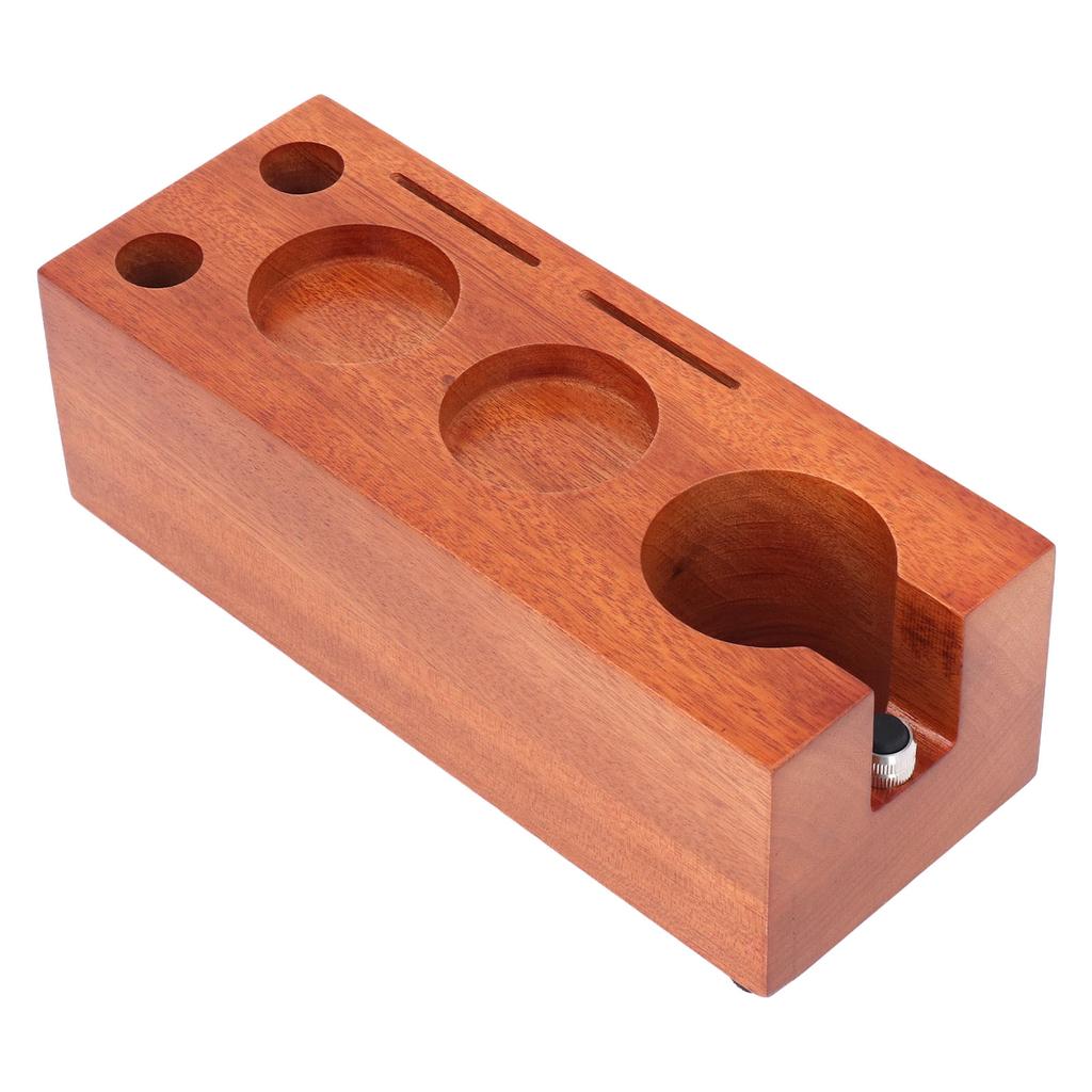 8 in 1 Wooden Coffee Tamper Station 51 To 54mm Height Adjustable Organizer Station 7 Compartments 1