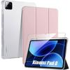 Case + Tempered Glass for Xiaomi Pad 8 / 8 Pro, Reinforced Shockproof Hybrid with Stylus Holder - Pink