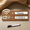 1PC WIFI Password Warm Reminder Sign Handwritten Logo Free Wifi Sign Wireless Network Reminder Sign