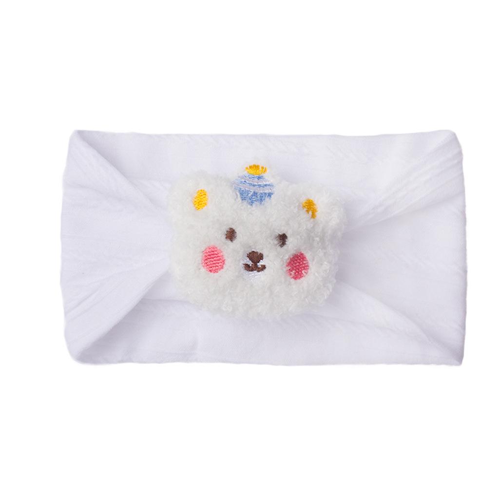 Bequemes Niedliches Kleiner Bär Baby Stirnband – Weicher Einfarbiger Stirnschutz für Säuglinge