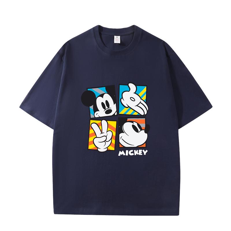 D06-40 MINISO 2026 Summer High-quality Printed Pure Cotton Shoulder Style Men's and Women's Round Neck Short Sleeved Couple T-shirt