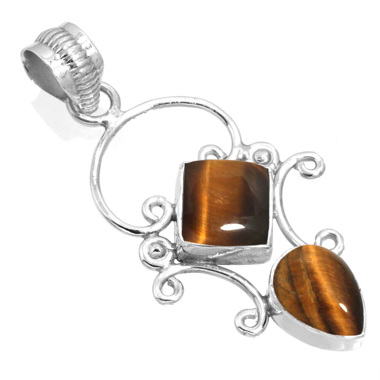 

Серебряный кулон 925 пробы, женский драгоценный камень, ювелирное изделие ручной работы, подарок на Хэллоуин, малахит, лунный камень, розовый кварц, красный камень, дымчатый топаз, тигровый глаз, костюм глаз тигра