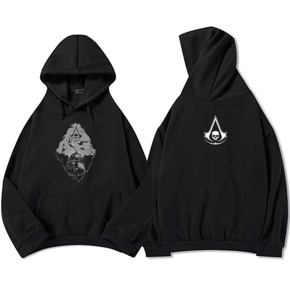 Assassin's Creed Black Flag Resynced Game Hoodies Unisex Streetwear Long Sleeve Hooded Sweatshirts Graphic Tops