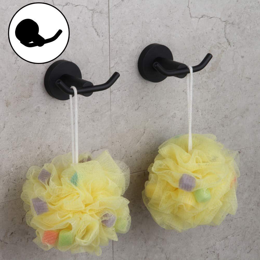 1/2Pcs Wall Mounted Towel Robe Holder Hardware Coat Rack Metal Bathroom Hook  for Kitchen