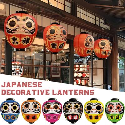 Japoński Styl Kreskówkowy Życzenie Dharma Wiszący Lampion Japonia Maskotka Daruma Sushi Pub Bistro Restauracja Izakaya Wystrój Lampion