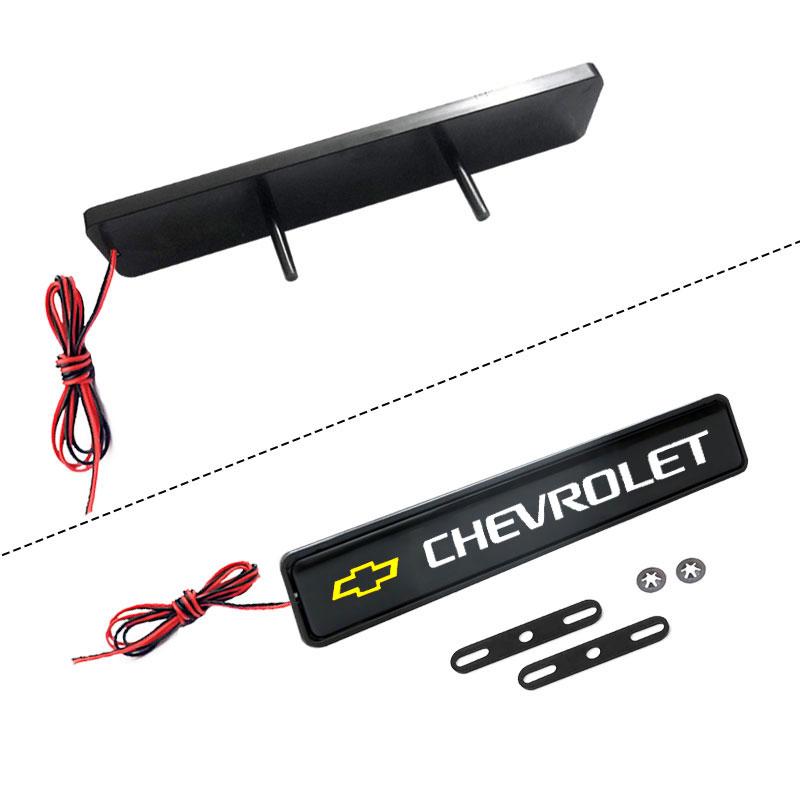 LED-framhuvsgrillemblemdekorativ billampa för Chevrolet Onix Cruze Silverado Impala Equinox Malibu Tahoe Cobalt